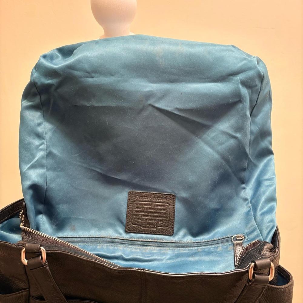 Coach Black Leather Tote Bag - Picture 12 of 16